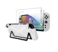 FDHYFGDY Funda para Nintendo Switch 2 2025 con 2 Piezas Protector de Pantalla, Tapa de Choque y Cubierta Protectora Resistente a los Rasguños (Blanco)