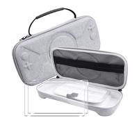 FDHYFGDY Funda para Nintendo Switch 2 + 2X Protector de Pantalla, [A Prueba de choques] Caja de Bolso de Mano Protectora Dura, Carrera la Bolsa para Switch 2, Viajes - Friendly - Gris