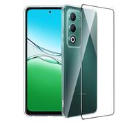 FDHYFGDY Funda para OPPO A5 4G/5G Fundas+1x Protector Pantalla, Carcasa Protectora Funda de Silicona Transparente a Prueba de Golpes, Funda Transparente Delgada y Suave de TPU