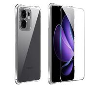 FDHYFGDY Funda para OPPO Reno 13 F/FS 5G/4G + 1 Pieza Protector de Pantalla, Funda Transparente a Prueba de Golpes de TPU para teléfono móvil, Funda de Silicona Suave y Delgada