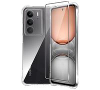 FDHYFGDY Funda para Realme C75 4G+ 1 Pieza Protector de Pantalla, Funda Transparente a Prueba de Golpes de TPU para teléfono móvil, Funda de Silicona Suave y Delgada