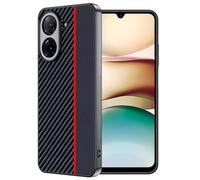 FDHYFGDY Funda para Redmi A5 4G Carcasa, Resistente a Golpes y Arañazos, Fundas Ultrafina para teléfono de Fibra de Carbono Compatible con Redmi A5 4G Funda-Rosso e nero