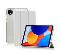 FDHYFGDY Funda para Redmi Pad SE 8.7 Pulgadas Funda Protectora, Nueva Funda de Cuero PU + TPU, Funda Protectora Triple Plegable con función de Encendido/Apagado automático - Gris