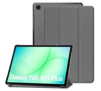FDHYFGDY Funda para Samsung Galaxy Tab A11+/A11 Plus, Ultrafino y Resistente a los Arañazos, Nueva Funda Protectora Triple de PU con Función de Encendido/Apagado Automático - Gris