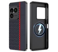 FDHYFGDY Funda para Sony Xperia 1 VIII Carcasa Magnética y Compatible con MagSafe - Funda Protectora Antigolpes de Grado Militar para Sony Xperia 1 VIII - Rojo y Negro