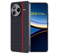 FDHYFGDY Funda para Xiaomi Poco F7 Pro, resistente a los arañazos, a prueba de golpes, protección de cámara, protección de cámara [fibra de carbono] funda para Poco F7 Pro