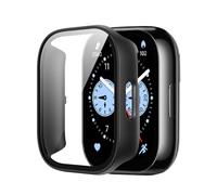 FDHYFGDY Funda para Xiaomi Redmi Watch 5 Lite, Funda Protectora de PC Integral con Protector de Pantalla, película Protectora Compatible con Redmi Watch 5 Lite - Negro