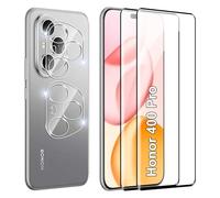 FDHYFGDY Protector Pantalla para Honor 400 Pro, 2 Piezas Protector de Pantalla, 2 Piezas Pelicula para Lentes, Ultra HD Vidrio Templado, Dureza 9H, Anti Arañazos, Sin Burbujas Cristal Templado