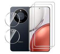 FDHYFGDY Protector Pantalla para Honor Magic 8 Lite, 2 Piezas Protector de Pantalla, 2 Piezas Pelicula para lentes, Ultra HD Vidrio Templado, Dureza 9H, Anti Arañazos, Sin Burbujas Cristal Templado