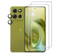 FDHYFGDY Protector Pantalla para Motorola Moto G86/G86 Power,【2+2】 Piezas Protector de Pantalla y Pelicula para lentes, Dureza 9H, HD Anti Arañazos, Sin Burbujas Cristal Templado