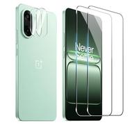 FDHYFGDY Protector Pantalla para OnePlus Nord CE5,【2+2】 Piezas Protector de Pantalla y Pelicula para lentes, Dureza 9H, HD Anti Arañazos, Sin Burbujas Cristal Templado