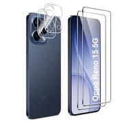 FDHYFGDY Protector Pantalla para Oppo Reno 15 5G, 2 Piezas Protector de Pantalla, 2 Piezas Pelicula para lentes, Ultra HD Vidrio Templado, Dureza 9H, Anti Arañazos, Sin Burbujas Cristal Templado