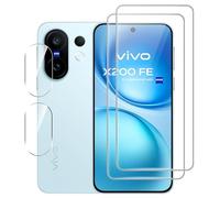 FDHYFGDY Protector Pantalla para Vivo X200 FE, 2 Piezas Protector de Pantalla, 2 Piezas Pelicula para Lentes, Ultra HD Vidrio Templado, Dureza 9H, Anti Arañazos, Sin Burbujas Cristal Templado