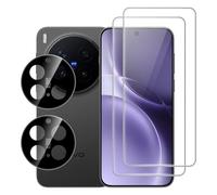 FDHYFGDY Protector Pantalla para Vivo X300 Pro, 2 Piezas Protector de Pantalla, 2 Piezas Pelicula para lentes, Ultra HD Vidrio Templado, Dureza 9H, Anti Arañazos, Sin Burbujas Cristal Templado