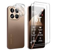 FDHYFGDY Protector Pantalla para Xiaomi 15T Pro/Xiaomi 15T, [2+2] Protector de Pantalla y Pelicula para lentes, Ultra HD Vidrio Templado, Dureza 9H, Anti Arañazos, Sin Burbujas Cristal Templado