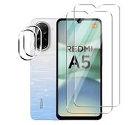 FDHYFGDY Protector Pantalla para Xiaomi Redmi A5 4G/POCO C71 4G, 2 Piezas Protector de Pantalla, 2 Piezas Pelicula para lentes, Ultra HD Vidrio Templado, Dureza 9H, Sin Burbujas Cristal Templado