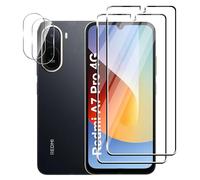 FDHYFGDY Protector Pantalla para Xiaomi Redmi A7 Pro/Poco C81 Pro, 2+2 Protector de Pantalla y Pelicula para lentes, Ultra HD Vidrio Templado, Dureza 9H, Anti Arañazos Cristal Templado