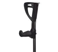 FDI - Muletas De Adulto Ergotech. Par De Muletas Regulables En Altura Y Empuñadura Plegable. Ultraligeras De Aluminio. Color Negro. Talla Única