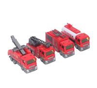 Fdit 1: 32 Juego de Juguetes de Camión de Bomberos, Modelo de Camión Educativo, para Niños, 4 Piezas, Juguete de Coche de Alta Simulación, Seguro y No Tóxico