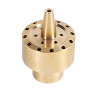 Fdit 1/4 "/1/2"/3/4 "Latón Columna Estilo Boquilla de Fuente Estanque de jardín Fuente Boquilla de Agua Dispersión porosa Aspersor Cabezal de rociado Dorado(1/2")