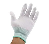 Fdit 1 par de Antiestáticos de Trabajo de Antiscid PU-coate para Trabajadores Electrónicos, de Nylon Resistentes Al Desgaste Ambientalmente para el Proyecto de Ensamblaje de Precisión (Medio