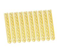 Fdit 10 Bisagras Largas, 100 Mm, 90 Grados, Hardware Amarillo, Bisagra de Tira Ovalada de Hierro con Pasador de Fricción para Caja de Madera, Gabinete, Mini Trampilla de Puerta