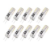 Fdit 10 Bombillas LED G4, Fuente de Luz Mini Bi Pin de 1,2 W con 3014 Chips de Luz para Lámpara de Techo, Lámpara de Pared, de Mesa