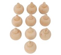 Fdit 10 Piezas de Adornos de Bolas sin Terminar Bolas Artesanales de Madera para Decoración de árbol de Navidad DIY Perfecto para Proyectos de Artes y Manualidades Madera Natural
