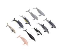 Fdit 10 Piezas de Juguete Modelo de Delfín para Juegos de Niños, Figuras de Animales del Océano Realistas y Detalladas, Plástico Modelo de Delfín de Simulación Duradero y sin Decoloración