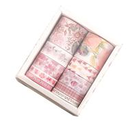 Fdit 10 Rollos de Cinta de Papel Japonesa, Cinta Manual Decorativa con Estampado Floral con Hermosos Diseños Florales para Diario, álbum de Recortes, Manualidades