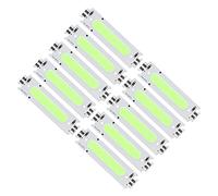 Fdit 10 Uds. Chips LED COB, Cuentas de Lámpara de Tira de Alto Brillo 12V 2W con Sustrato de Aluminio para Iluminación de Coche, Lámparas DIY, Luces de Juguete (luz verde)