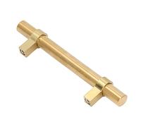 Fdit 10 Uds. Tiradores de Armario, Tiradores de Cajones de Tubo Hueco Modernos de Acero Inoxidable para Armario, Cocina, Baño, con Acabado Dorado (Distancia entre agujeros 96 mm)