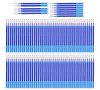 Fdit 100pcs 100PCs Bolígrafos borrables por calor Rellene los rotuladores de tela Rellene el rotulador de tela para tela Acolchado Costura Costura(azul)
