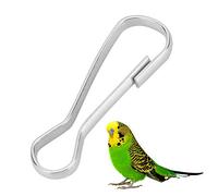 Fdit 100PCS Ganchos para pájaros Juego de Ganchos de Metal duraderos Espesar Broches Gancho Ganchos con Clips en C Ganchos para Cadenas de Patas para pájaros Ganchos Accesorios para jaulas