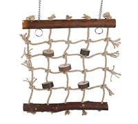 Fdit 1pc Jaula pájaro Loro Juguetes cáñamo Cuerda Escalada Escalada Aves Natural Interesante Coser Juguete