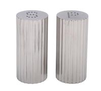 Fdit 2 Botellas de Condimento, Juego de Dispensador de Salero y Azúcar de Acero Inoxidable, Recipientes de Condimento con Tapa Giratoria para Cocinar y Cenar en Casa