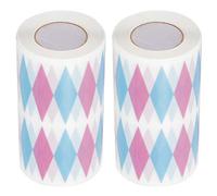 Fdit 2 Cintas para Envolver Bordes de Mousse, Collar de Pastel de PP de 8 Cm de Ancho para Pasteles de Mousse, Revestimiento de Molde de Superficie Brillante de 10 Metros de (Mousse Borde Duro-Rombo)