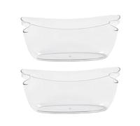 Fdit 2 Piezas de Cubo de Hielo Transparente con 2 Cucharadas de Hielo, 5l Cubos de Champán para Cerveza, Ideal para Fiestas y Ocasiones Especiales