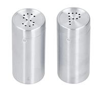Fdit 2 Tarros de Especias de Acero Inoxidable, Botellas de Condimentos con Exquisito Dibujo Externo para Herramientas de Cocina de Sal y Pimienta, Fáciles de (Color original de acero inoxidable (SP
