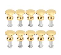 Fdit 20 Juegos de Manijas Pequeñas de un Orificio, Tiradores de Gabinete Retro de Aleación de Zinc para Reemplazo y Decoración, Perillas Vintage de 12x11 Mm, Aptas para Muebles de (imitacion de oro)
