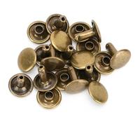 Fdit 200 Sets de Doble Tapa Remacha de Sementales Robuses para Ropa de Cuero Catter de Accesorios Básicos de Zapatos Fáciles de Instalar para Entusiastas de Bricolaje (Bronce)