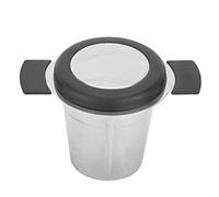 Fdit 304 Tensor de malla de infusor de té de acero inoxidable Colador de infusor de té con tapa Asas dobles para colgar en tazas de tetera Infusor de té de malla fina para té y café suelto