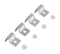 Fdit 4 Pcs Soporte De Cubierta De Vidrio Tanque Peces Acuario Clip De Acero Inoxidable para Proteger(6Mm)
