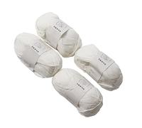 Fdit 4 Piezas de Hilo de Algodón, Hilo de Ganchillo para Tejer Suave y Agradable para la Piel con Colores Vivos y Brillantes, para Flores de Ganchillo Amigurumi Sombreros Bufanda Ropa (Blanco lechoso)