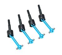 Fdit 4 Piezas de Metal Universal Eje de Transmisión CVD 2.756 in para TT02 1 10 RC Coche, Aleación de Aluminio de Velocidad Constante Eje de Transmisión Piezas de Repuesto (Blue)