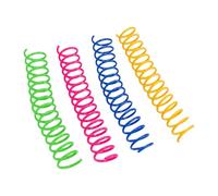 Fdit 4 Resortes Helicoidales de Plástico, Juguetes Interactivos de Resorte para Gatos, Actividad Felina en Interiores con Colores Brillantes para Jugar a Morder (2 * 11cm)