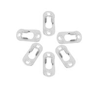 Fdit 40 Perchas de Metal con Forma de Cerradura, Perchas Invisibles para Marcos de Fotos con Diseño Sobresaliente para Montaje en Pared en Interiores, Tono Plateado