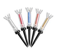 Fdit 5 Piezas de Tees de Multicolores Material de Alta Tecnología Herramienta de Práctica de Tee Magnética para Ayuda de Entrenamiento de Distancia de Conducción Plástico como Se Muestran las Imágenes