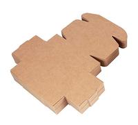 Fdit 50 Cajas de Regalo de Papel Kraft de Hoja de Arce, Pequeñas Cajas de Regalo para Manualidades, Regalos de Fiesta de Boda con Pliegues Predoblados, Fácil Montaje