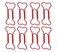 Fdit 50 Clips de Papel con Forma de Hueso de Perro, Organizador de Documentos de Metal Ligero con un Diseño Adorable, para Oficina, Hogar, Escuela, Cuaderno y marcapáginas. (rojo)